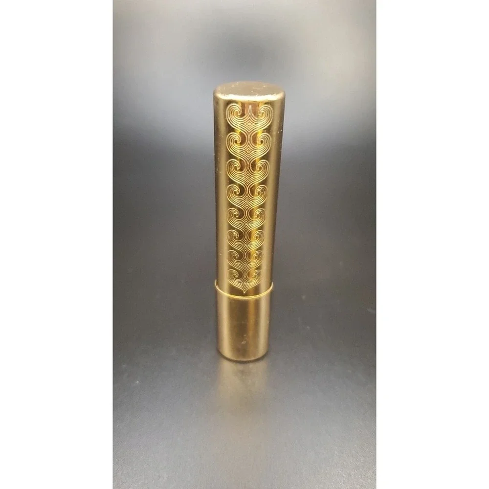 Vintage Collectable Dorothy Gray Etched Oval Lipstick Tube Gold Tone Retractable